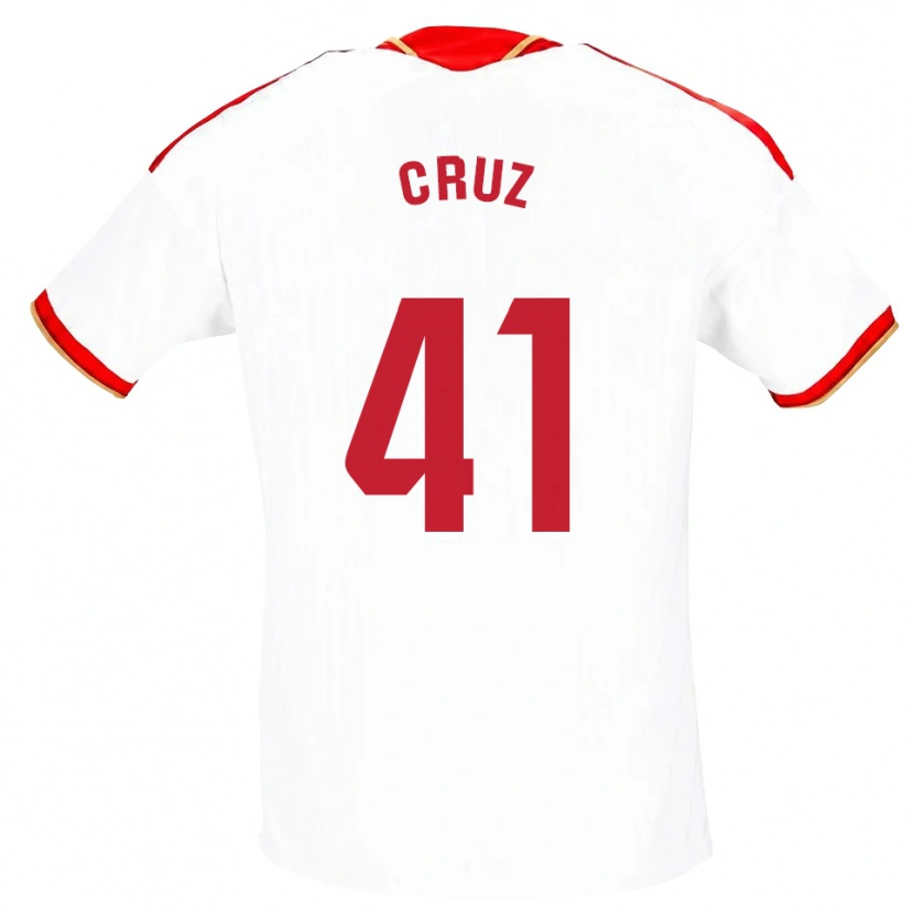 Danxen Män Jesús Cruz #41 Vit Röd Hemmatröja Matchtröjor 2026/27 Tröjor T-Tröja