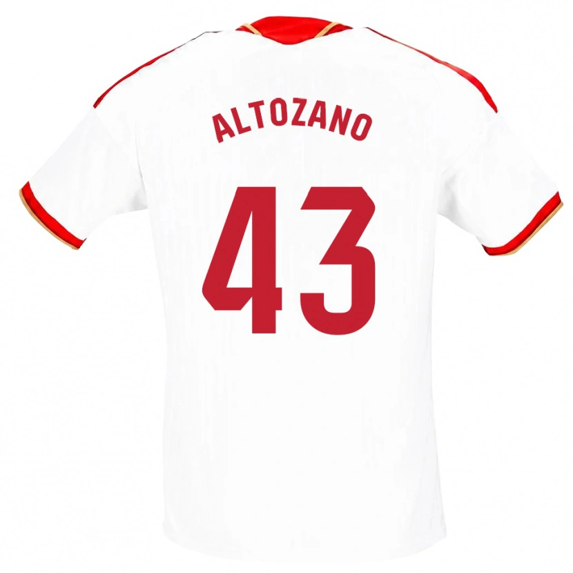 Danxen Män Edu Altozano #43 Vit Röd Hemmatröja Matchtröjor 2026/27 Tröjor T-Tröja