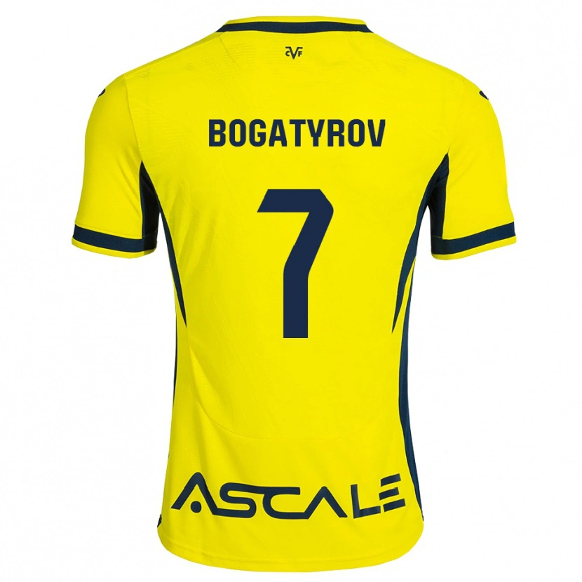 Danxen Män Vladyslav Bogatyrov #7 Gul Svart Röd Hemmatröja Matchtröjor 2026/27 Tröjor T-Tröja