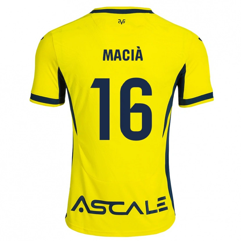 Danxen Män Carlos Macià #16 Gul Svart Röd Hemmatröja Matchtröjor 2026/27 Tröjor T-Tröja