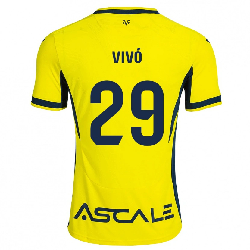 Danxen Män Adrián Vivó #29 Gul Svart Röd Hemmatröja Matchtröjor 2026/27 Tröjor T-Tröja