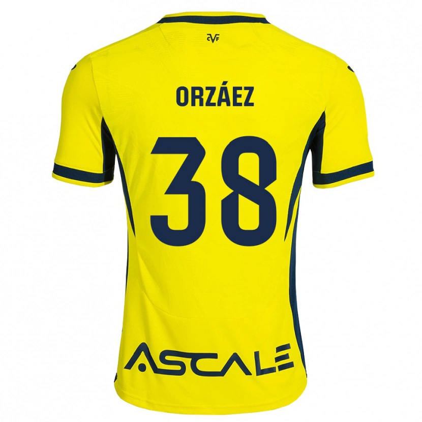 Danxen Män Sergio Orzáez #38 Gul Svart Röd Hemmatröja Matchtröjor 2026/27 Tröjor T-Tröja