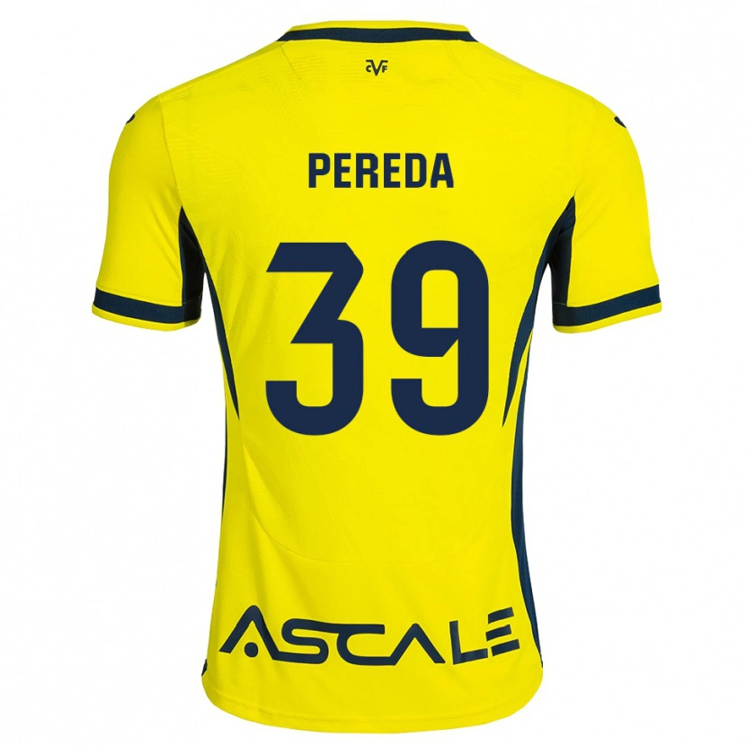 Danxen Män Pablo Pereda #39 Gul Svart Röd Hemmatröja Matchtröjor 2026/27 Tröjor T-Tröja