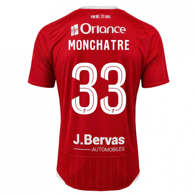 Danxen Män Enzo Monchatre #33 Vit Röd Hemmatröja Matchtröjor 2026/27 Tröjor T-Tröja