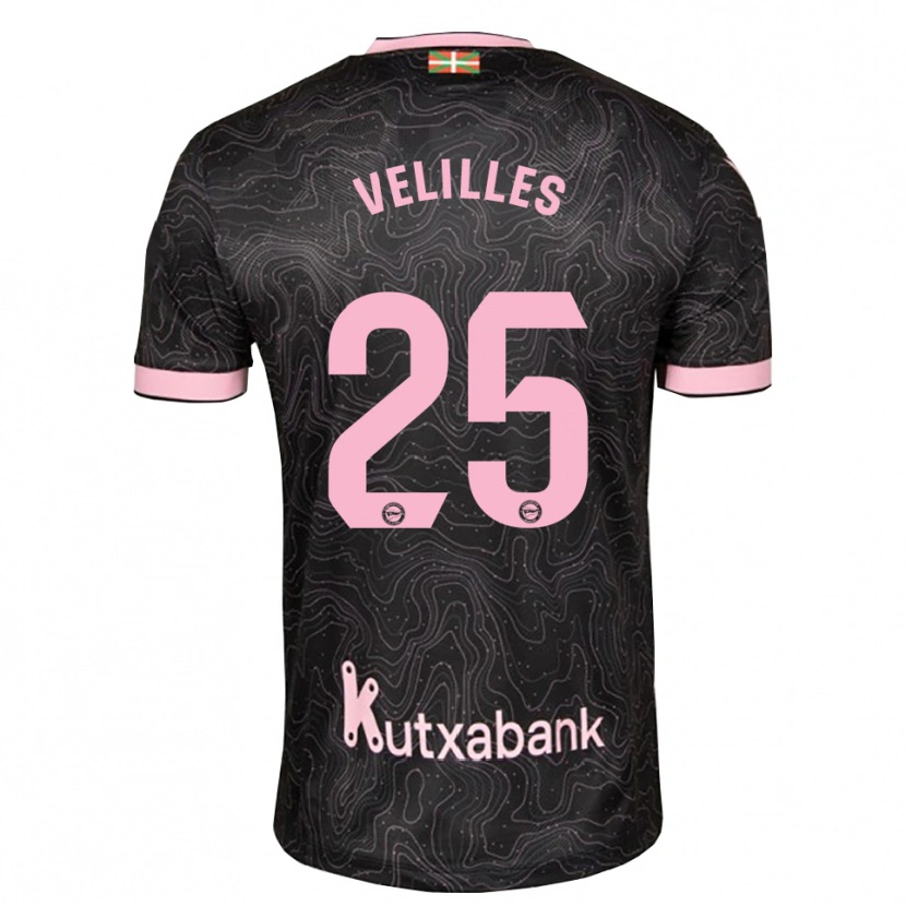 Danxen Män Luis Velilles #25 Svart Rosa Bortatröja Matchtröjor 2026/27 Tröjor T-Tröja