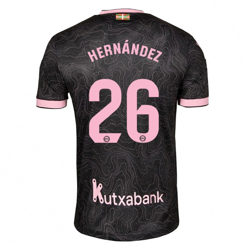 Danxen Män Izei Hernández #26 Svart Rosa Bortatröja Matchtröjor 2026/27 Tröjor T-Tröja