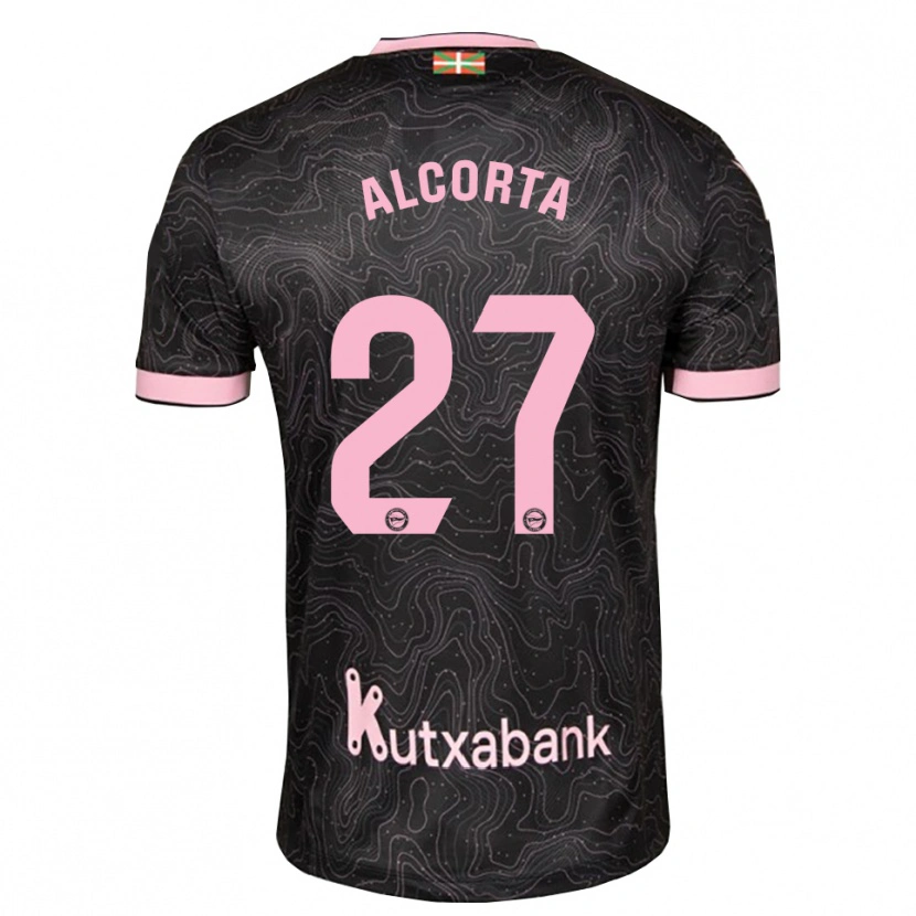 Danxen Män Alaitz Alcorta #27 Svart Rosa Bortatröja Matchtröjor 2026/27 Tröjor T-Tröja