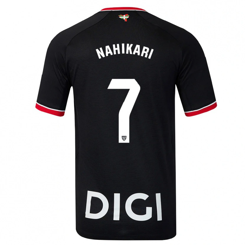 Danxen Män Nahikari Garcia Perez #7 Svart Vit Röd Bortatröja Matchtröjor 2026/27 Tröjor T-Tröja