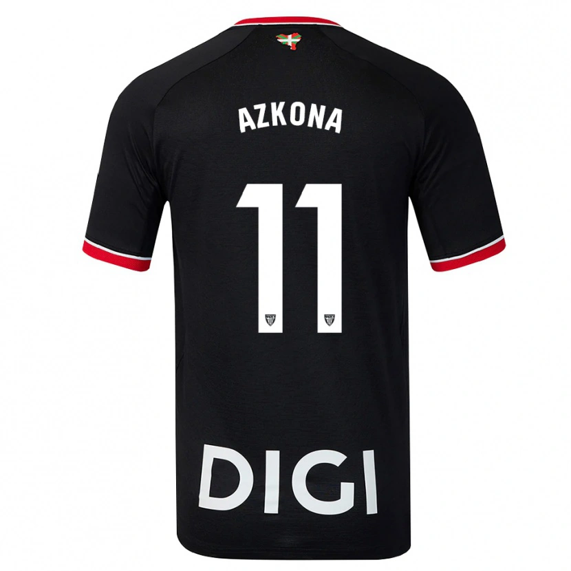 Danxen Män Ane Azkona Fuente #11 Svart Vit Röd Bortatröja Matchtröjor 2026/27 Tröjor T-Tröja