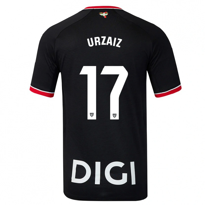 Danxen Män Unax Urzaiz #17 Svart Vit Röd Bortatröja Matchtröjor 2026/27 Tröjor T-Tröja