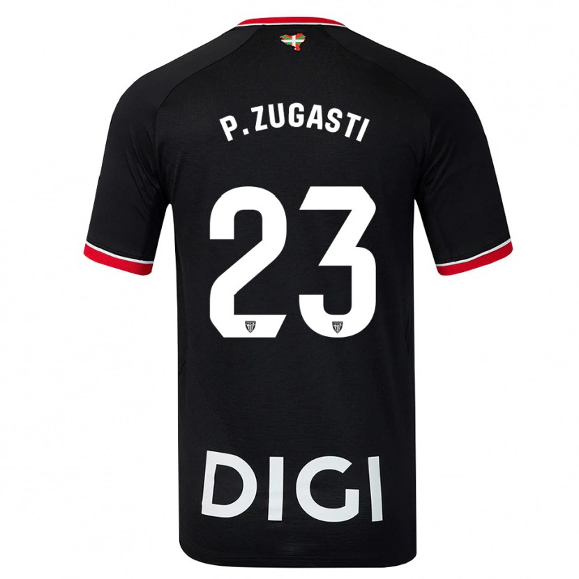 Danxen Män Patricia Zugasti Osés #23 Svart Vit Röd Bortatröja Matchtröjor 2026/27 Tröjor T-Tröja