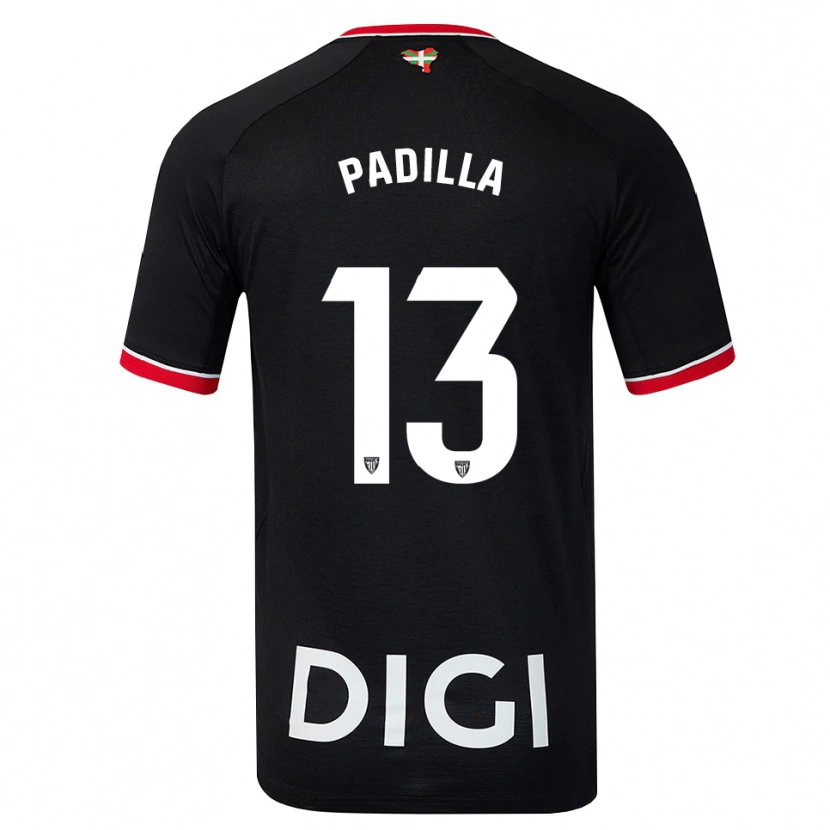 Danxen Män Álex Padilla #13 Svart Vit Röd Bortatröja Matchtröjor 2026/27 Tröjor T-Tröja