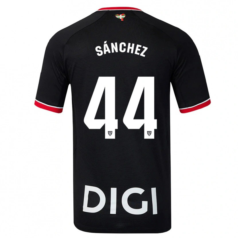 Danxen Män Selton Sánchez #44 Svart Vit Röd Bortatröja Matchtröjor 2026/27 Tröjor T-Tröja