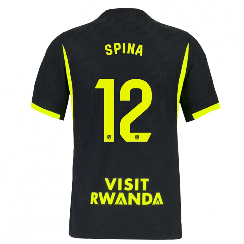 Danxen Män Gerónimo Spina #12 Ljusgrön Svart Bortatröja Matchtröjor 2026/27 Tröjor T-Tröja