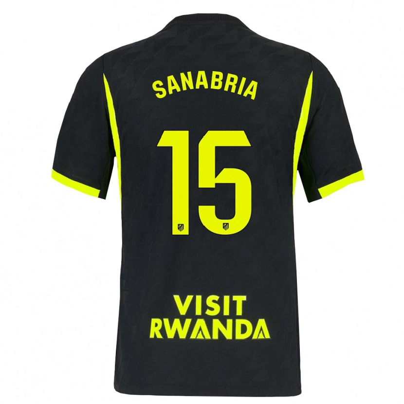 Danxen Män Juan Sanabria #15 Ljusgrön Svart Bortatröja Matchtröjor 2026/27 Tröjor T-Tröja