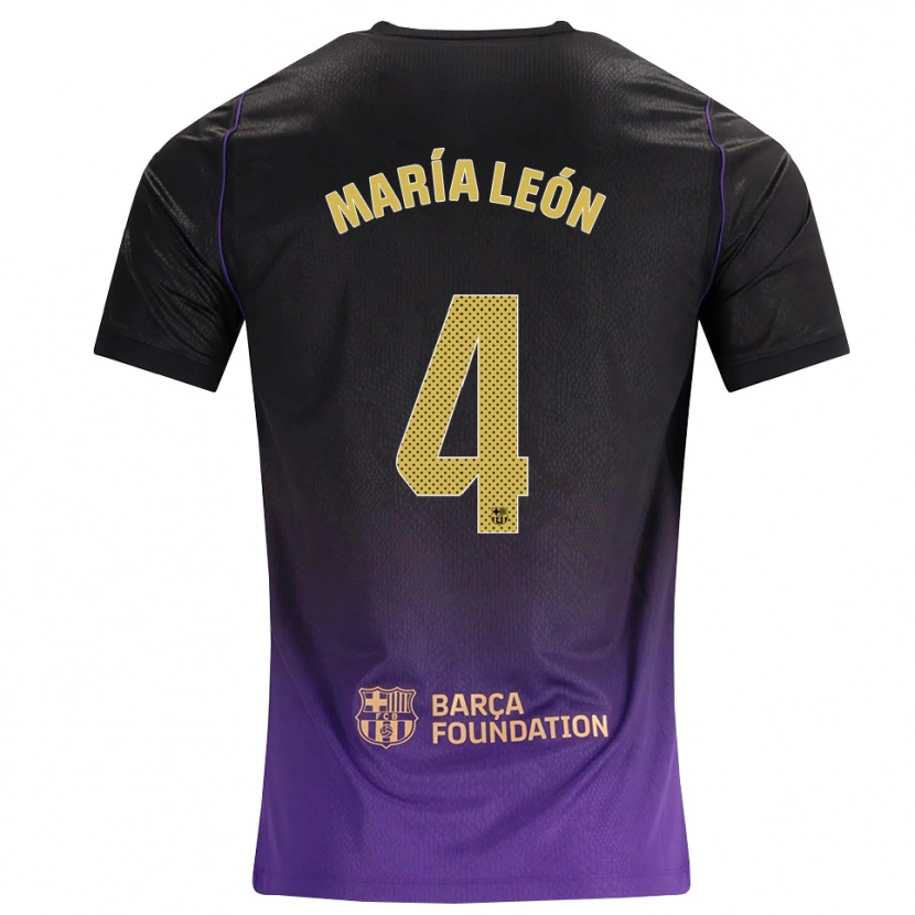 Danxen Män María Pilar León #4 Lila Gul Svart Bortatröja Matchtröjor 2026/27 Tröjor T-Tröja