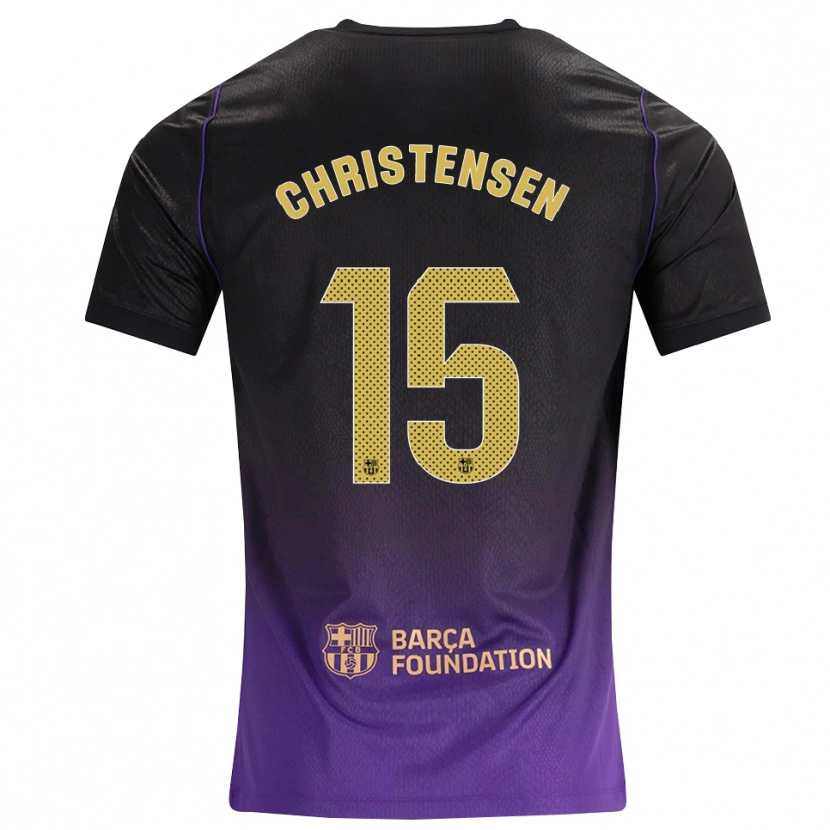 Danxen Män Andreas Christensen #15 Lila Gul Svart Bortatröja Matchtröjor 2026/27 Tröjor T-Tröja