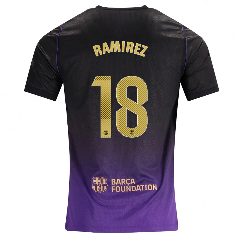 Danxen Män Emma Ramirez #18 Lila Gul Svart Bortatröja Matchtröjor 2026/27 Tröjor T-Tröja
