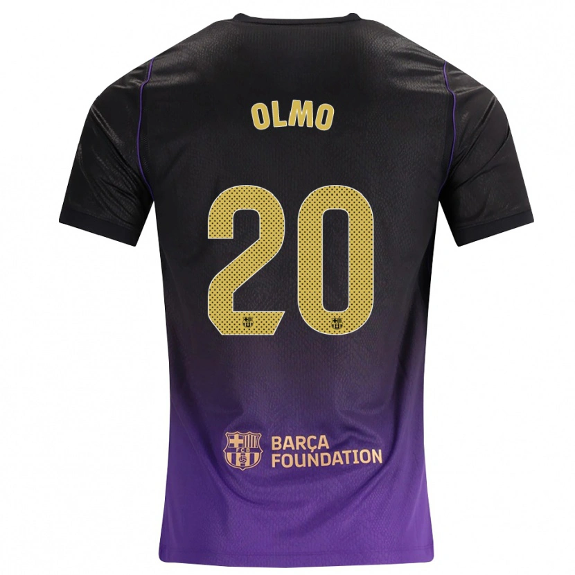 Danxen Män Dani Olmo #20 Lila Gul Svart Bortatröja Matchtröjor 2026/27 Tröjor T-Tröja
