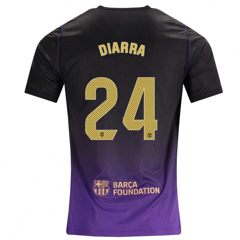 Danxen Män Ibrahim Diarra #24 Lila Gul Svart Bortatröja Matchtröjor 2026/27 Tröjor T-Tröja