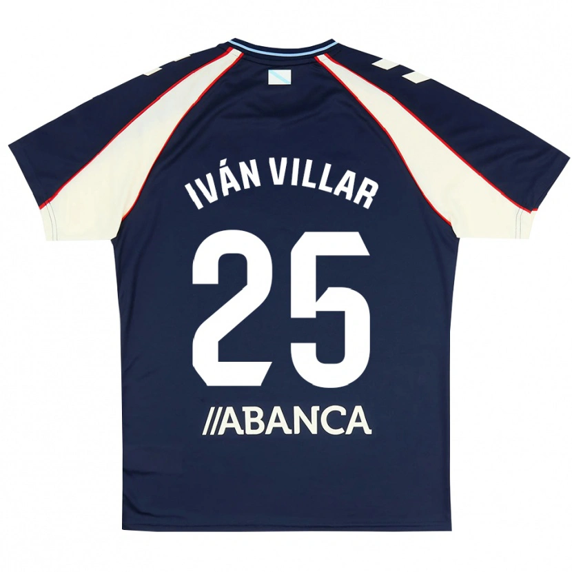 Danxen Män Iván Villar #25 Kunglig Blå Röd Vit Bortatröja Matchtröjor 2026/27 Tröjor T-Tröja