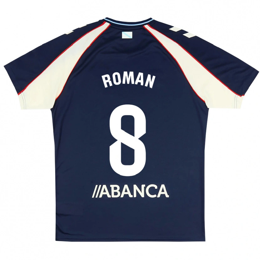 Danxen Män Miguel Román #8 Kunglig Blå Röd Vit Bortatröja Matchtröjor 2026/27 Tröjor T-Tröja