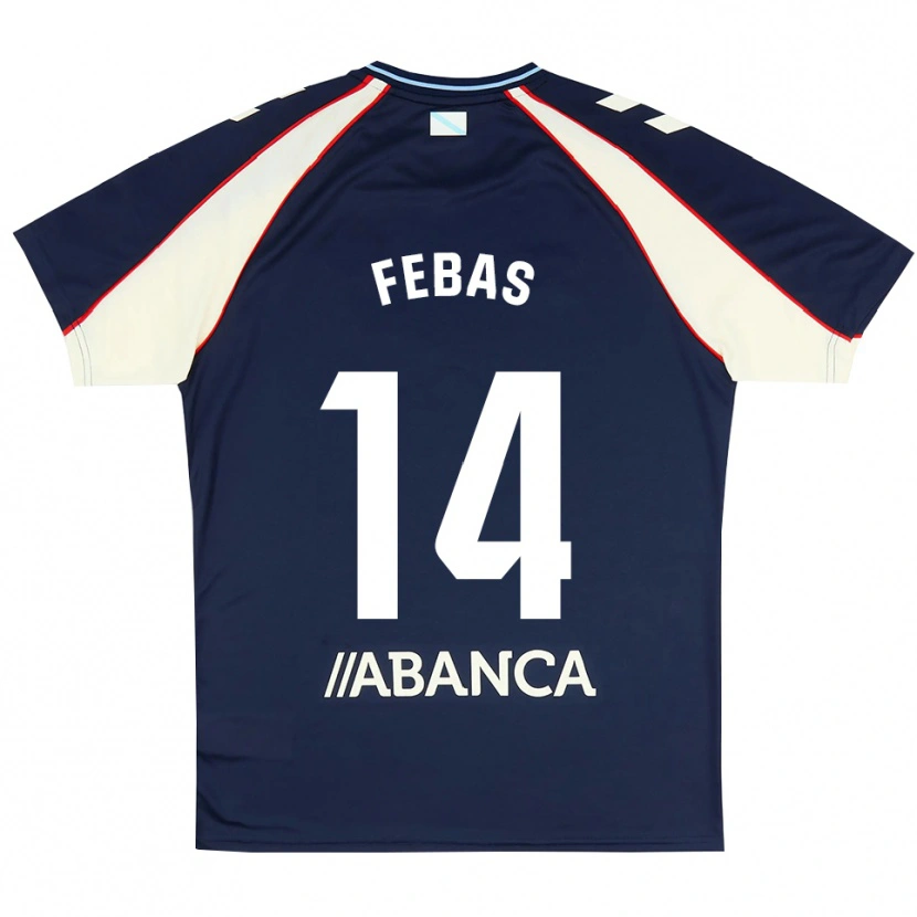 Danxen Män Aleix Febas #14 Kunglig Blå Röd Vit Bortatröja Matchtröjor 2026/27 Tröjor T-Tröja
