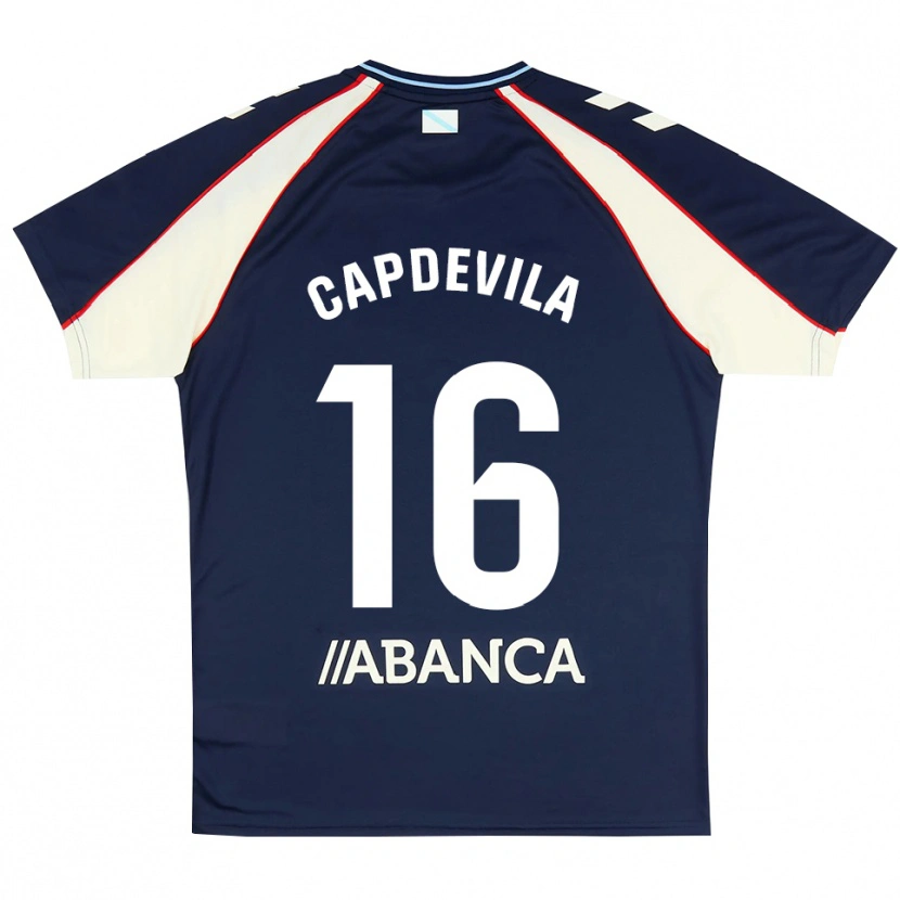 Danxen Män Adrià Capdevila #16 Kunglig Blå Röd Vit Bortatröja Matchtröjor 2026/27 Tröjor T-Tröja
