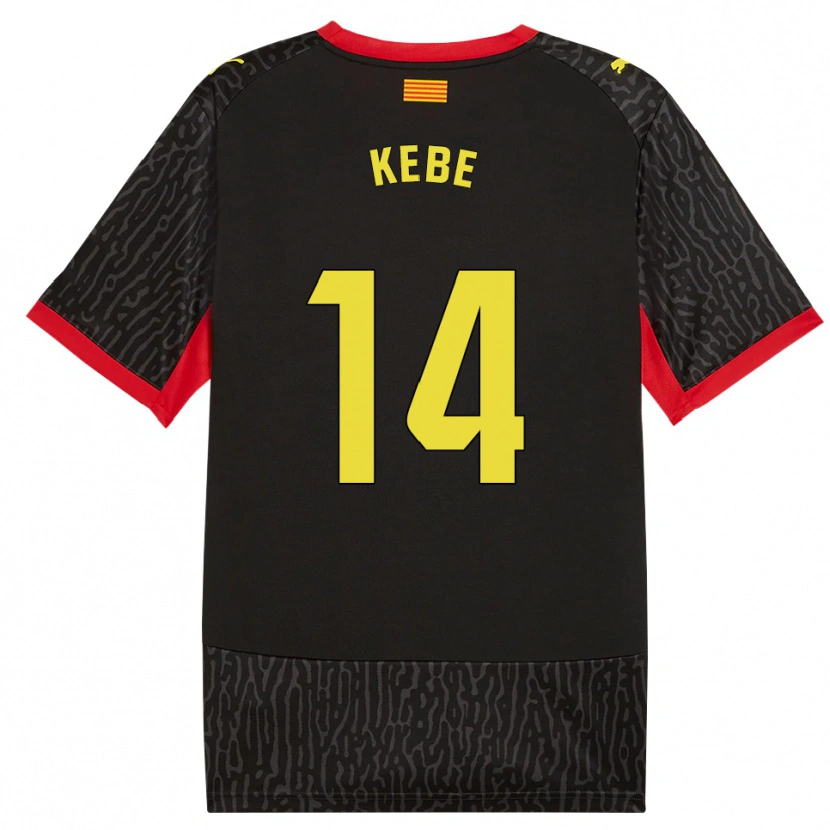 Danxen Män Moussa Kébé #14 Svart Gul Röd Bortatröja Matchtröjor 2026/27 Tröjor T-Tröja