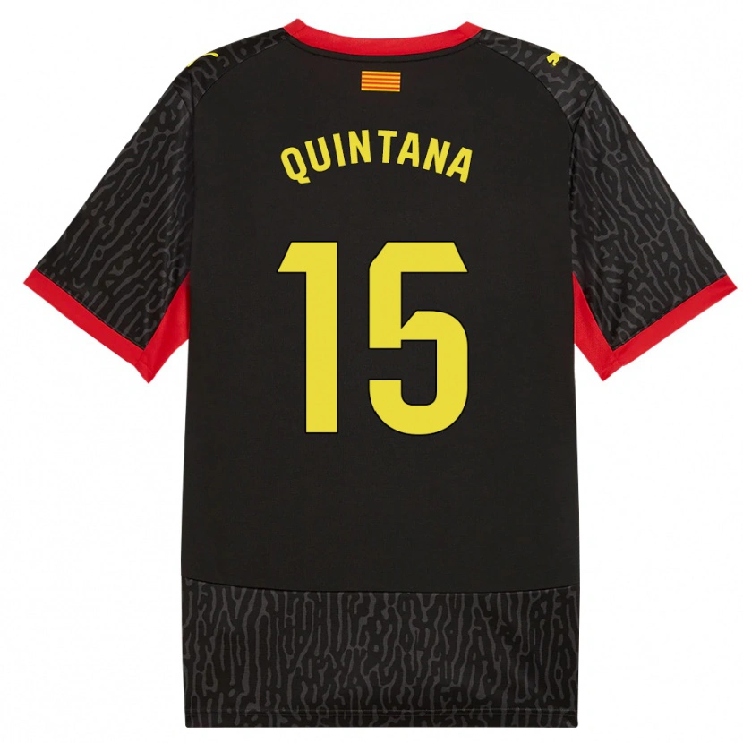 Danxen Män Amru Quintana #15 Svart Gul Röd Bortatröja Matchtröjor 2026/27 Tröjor T-Tröja