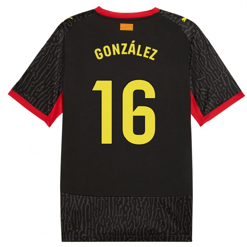Danxen Män Lau González #16 Svart Gul Röd Bortatröja Matchtröjor 2026/27 Tröjor T-Tröja