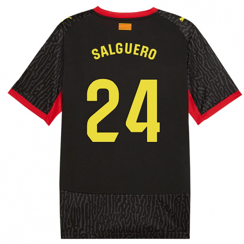 Danxen Män Antonio Salguero #24 Svart Gul Röd Bortatröja Matchtröjor 2026/27 Tröjor T-Tröja