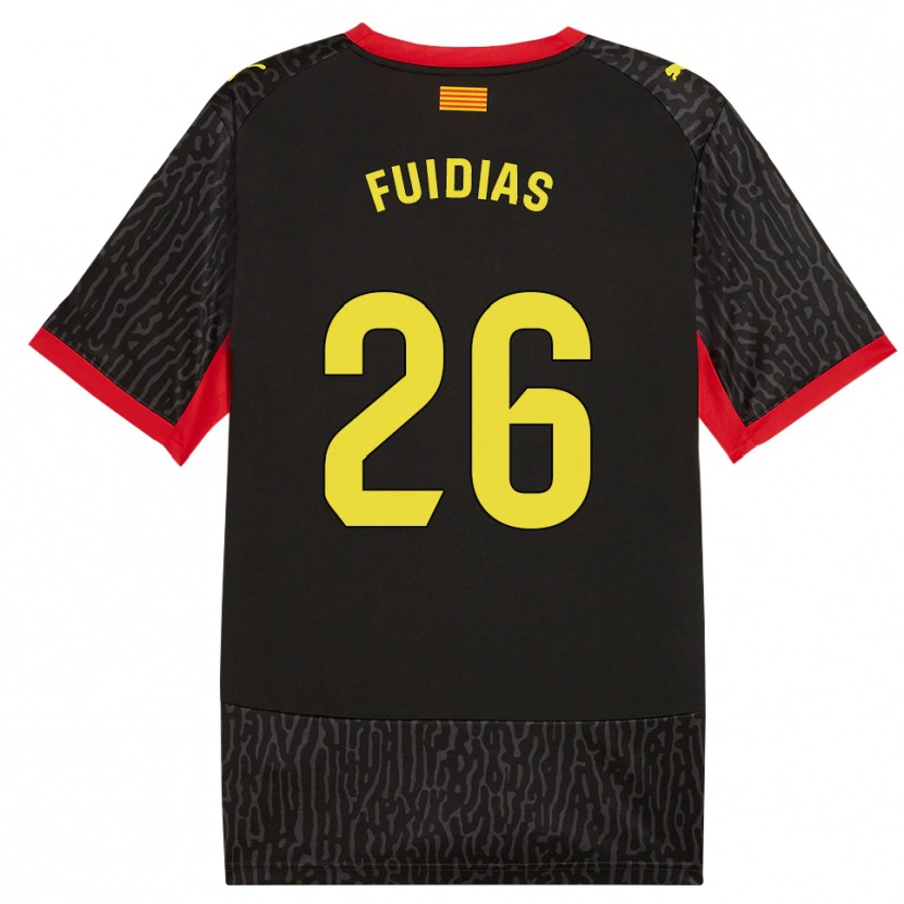 Danxen Män Toni Fuidias #26 Svart Gul Röd Bortatröja Matchtröjor 2026/27 Tröjor T-Tröja