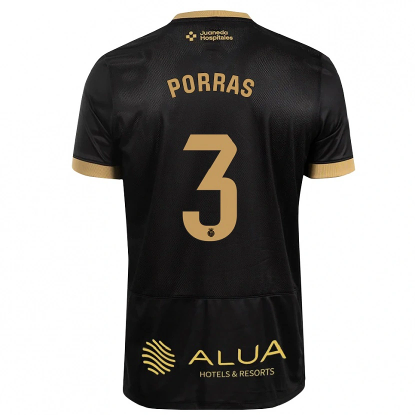 Danxen Män Jordi Porras #3 Svart Sandbrun Vild Trä Bortatröja Matchtröjor 2026/27 Tröjor T-Tröja