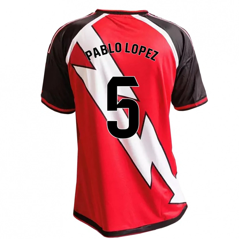 Danxen Män Pablo López #5 Röd Svart Vit Bortatröja Matchtröjor 2026/27 Tröjor T-Tröja
