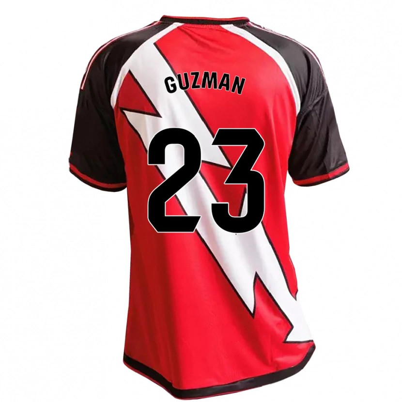 Danxen Män Miguel Guzmán #23 Röd Svart Vit Bortatröja Matchtröjor 2026/27 Tröjor T-Tröja