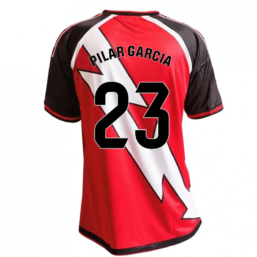 Danxen Män María Pilar García Villalba #23 Röd Svart Vit Bortatröja Matchtröjor 2026/27 Tröjor T-Tröja