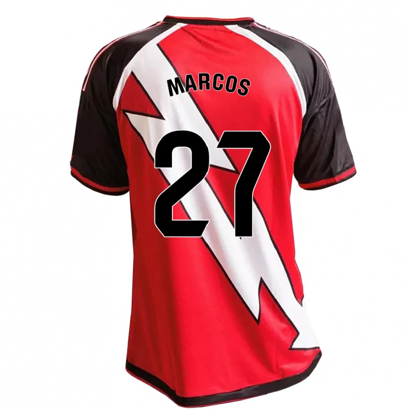 Danxen Män Álvaro Marcos #27 Röd Svart Vit Bortatröja Matchtröjor 2026/27 Tröjor T-Tröja