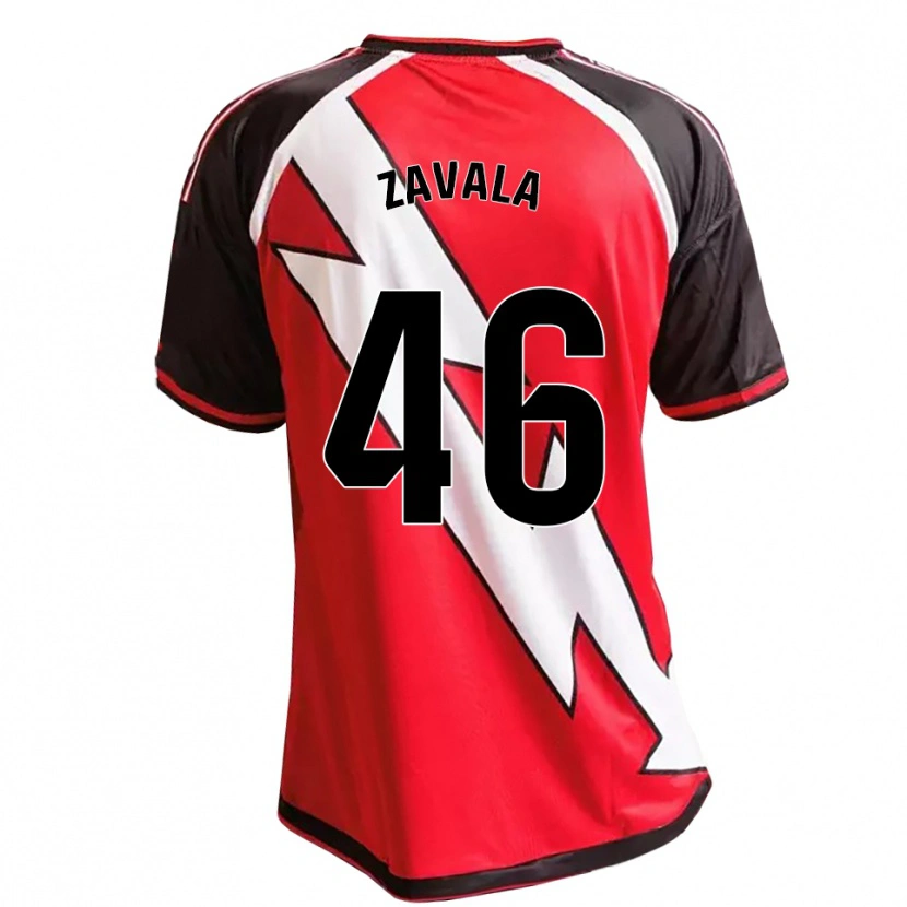 Danxen Män Andrés Zavala #46 Röd Svart Vit Bortatröja Matchtröjor 2026/27 Tröjor T-Tröja