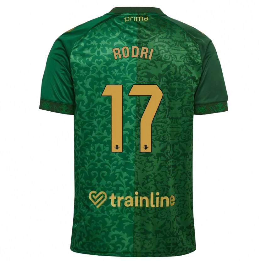 Danxen Män Rodri Sanchez #17 Skogsgrön Mörk Guldbrun Bortatröja Matchtröjor 2026/27 Tröjor T-Tröja
