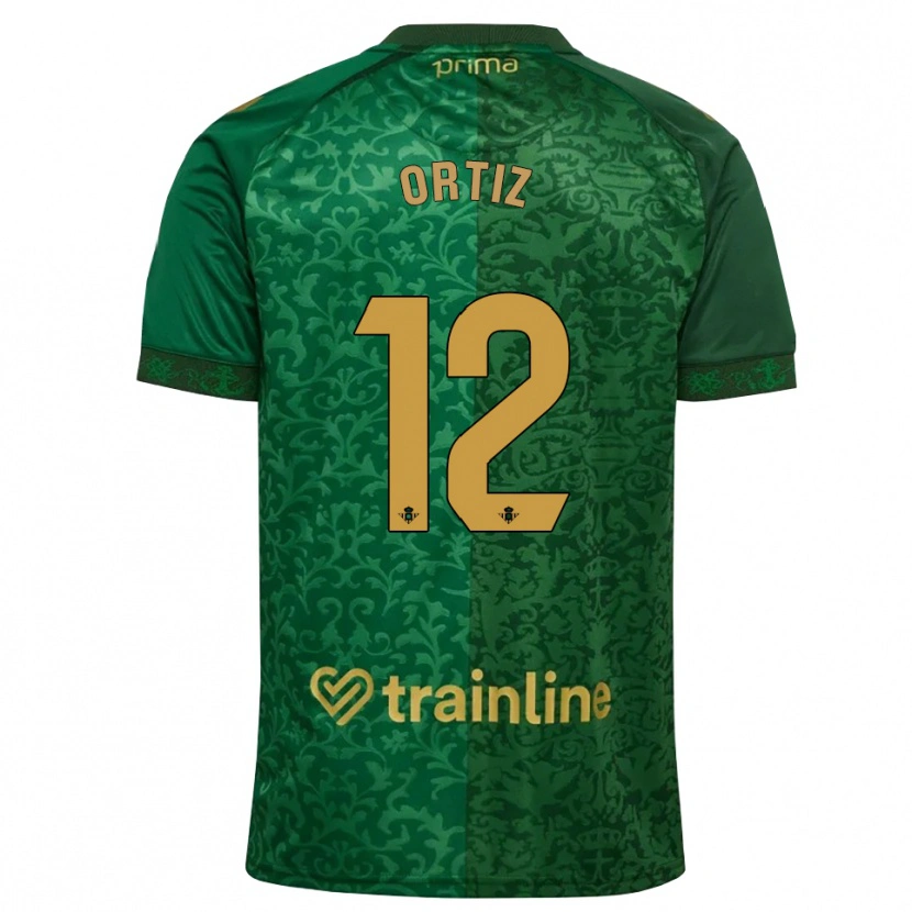 Danxen Män Ángel Ortiz #12 Skogsgrön Mörk Guldbrun Bortatröja Matchtröjor 2026/27 Tröjor T-Tröja