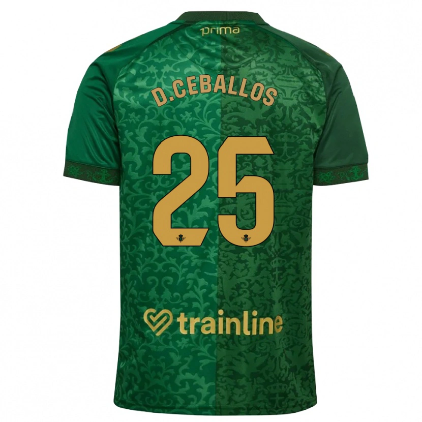 Danxen Män Dani Ceballos #25 Skogsgrön Mörk Guldbrun Bortatröja Matchtröjor 2026/27 Tröjor T-Tröja