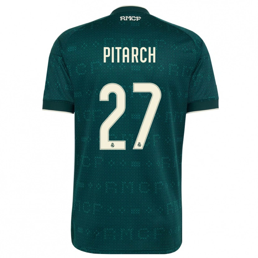 Danxen Män Thiago Pitarch #27 Mörk Skiffergrå Vit Bortatröja Matchtröjor 2026/27 Tröjor T-Tröja
