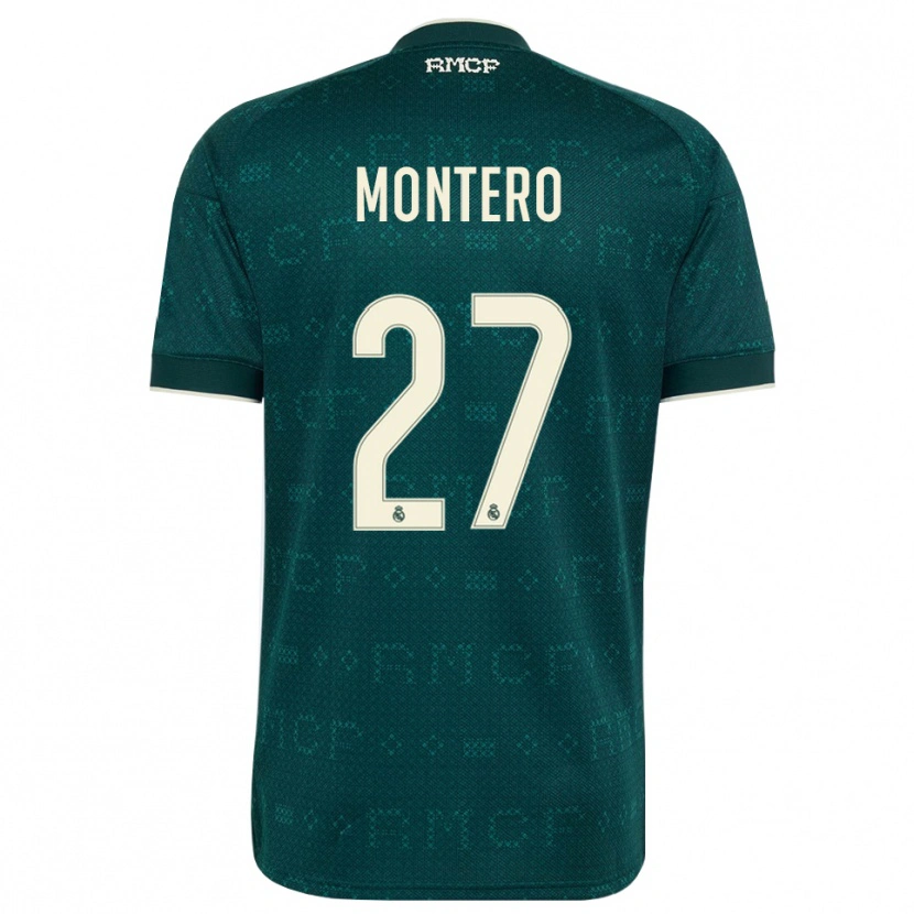 Danxen Män Pablo Montero #27 Mörk Skiffergrå Vit Bortatröja Matchtröjor 2026/27 Tröjor T-Tröja