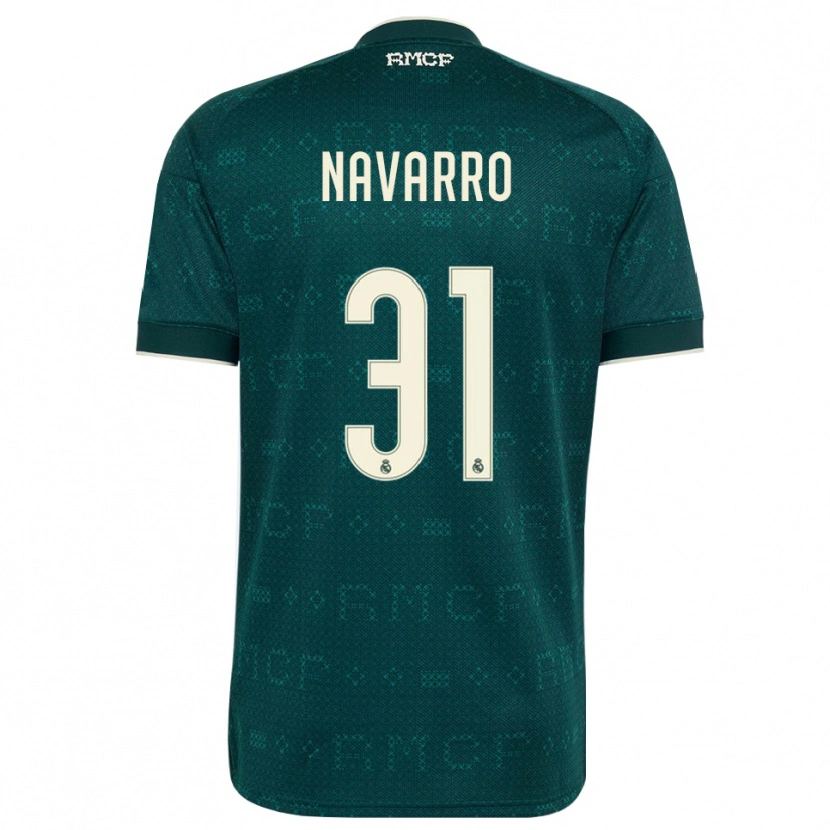 Danxen Män Javi Navarro #31 Mörk Skiffergrå Vit Bortatröja Matchtröjor 2026/27 Tröjor T-Tröja