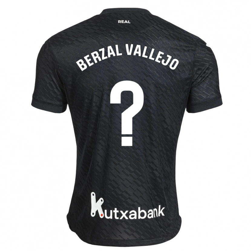 Danxen Män Asier Berzal Vallejo #0 Svart Vit Bortatröja Matchtröjor 2026/27 Tröjor T-Tröja