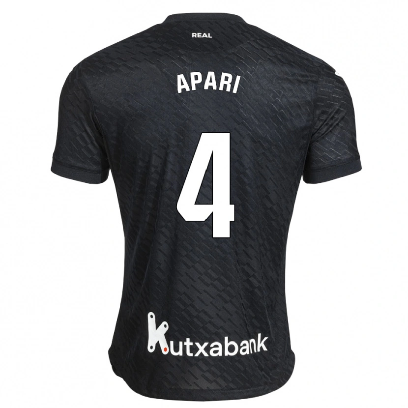 Danxen Män Nahia Aparicio Jaular #4 Svart Vit Bortatröja Matchtröjor 2026/27 Tröjor T-Tröja