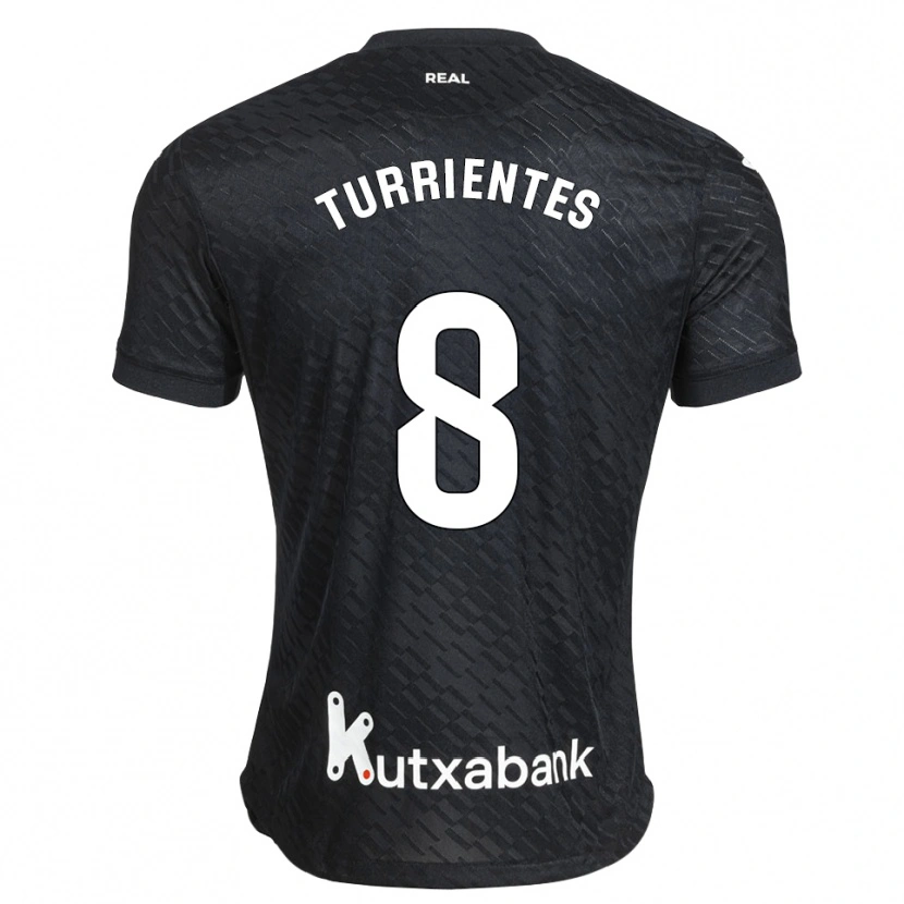 Danxen Män Beñat Turrientes #8 Svart Vit Bortatröja Matchtröjor 2026/27 Tröjor T-Tröja
