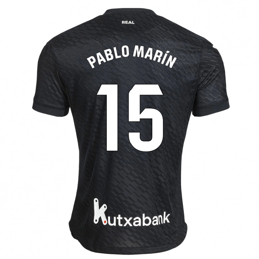 Danxen Män Pablo Marín #15 Svart Vit Bortatröja Matchtröjor 2026/27 Tröjor T-Tröja