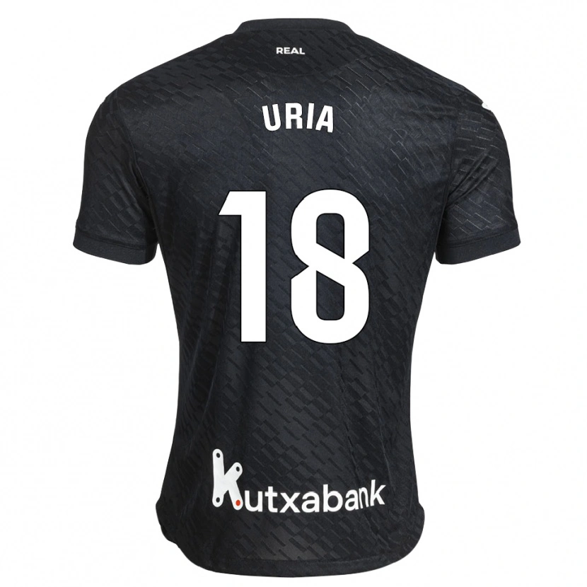 Danxen Män Mirari Uria Gabilondo #18 Svart Vit Bortatröja Matchtröjor 2026/27 Tröjor T-Tröja